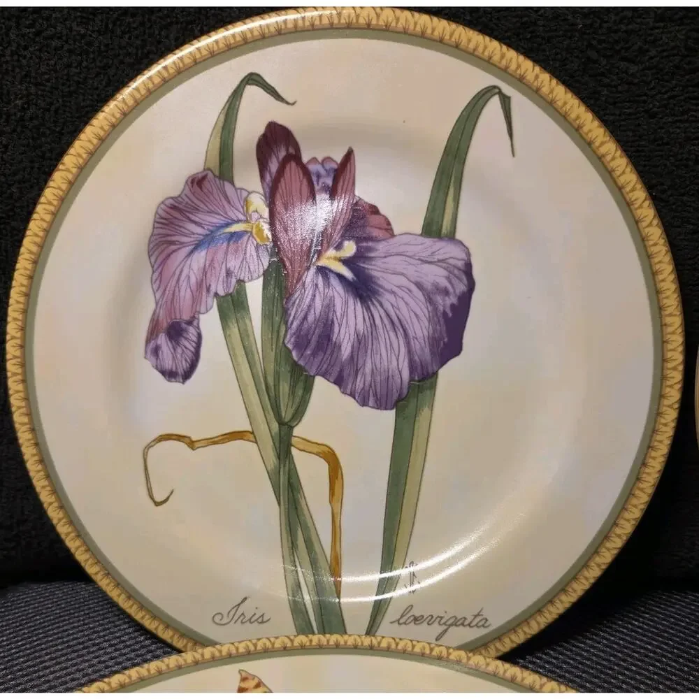 American Atelier Botanical 8 In salad/dessert plate Set Of 4